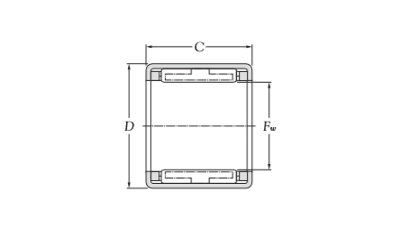 HF Series Line Drawing | KG Bearing