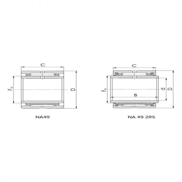 NA 49 Series Line Drawing | KG Bearing