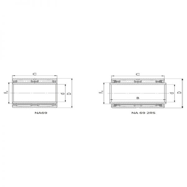 NA 69 Series Line Drawing | KG Bearing