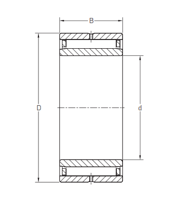 NKIS Series Line Drawing | KG Bearing