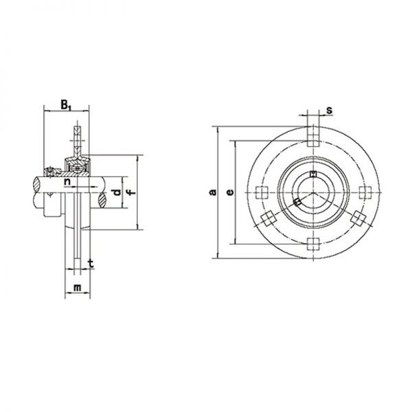 SAPF line drawing | KG Bearing