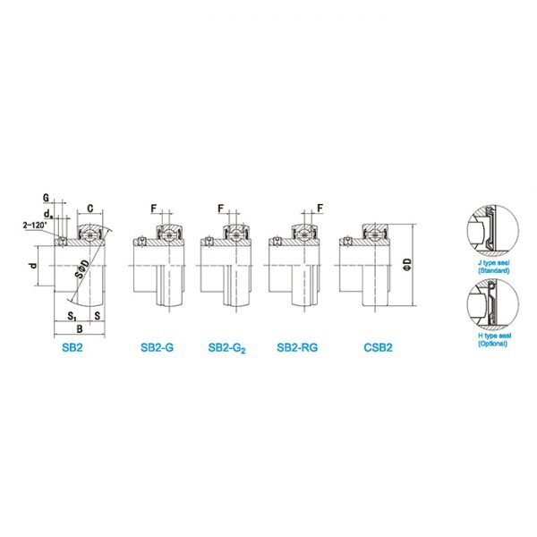 SB 200 Line Drawing | KG Bearing