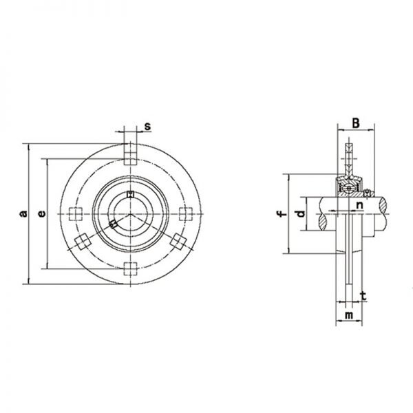 SBPF Line Drawing | KG Bearing