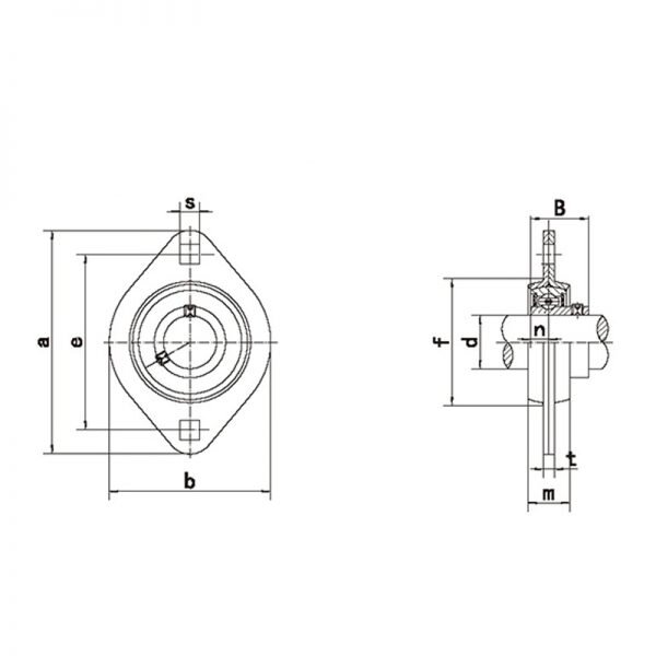 SBPFL Line Drawing | KG Bearing