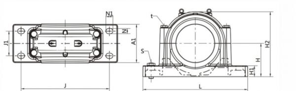 SD 200 300 Line Drawing | KG Bearing