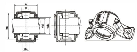 SN 200 300 Line drawing | KG Bearing