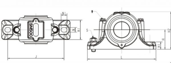 SN 500 600 Line drawing | KG Bearing