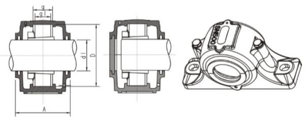 SN 500 600 Line drawing | KG Bearing