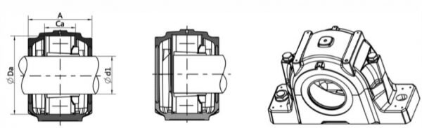 SNL 500 Line Drawing | KG Bearing