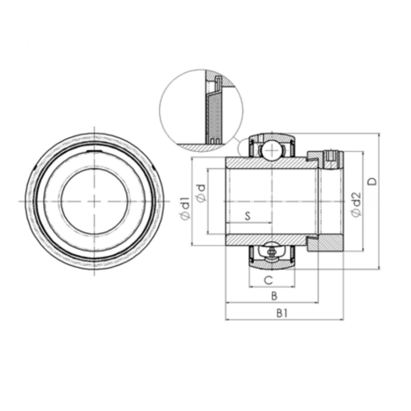 Agriculture eccentric locking collar