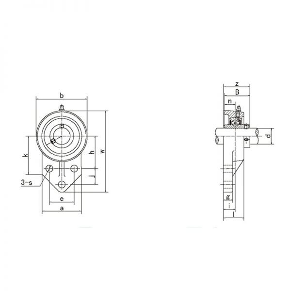 UCFB Line Drawing | KG Bearing