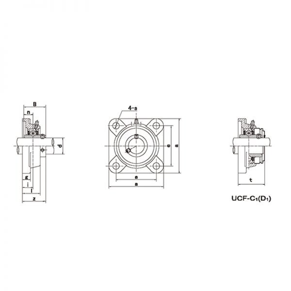 UCF Line Drawing | KG Bearing