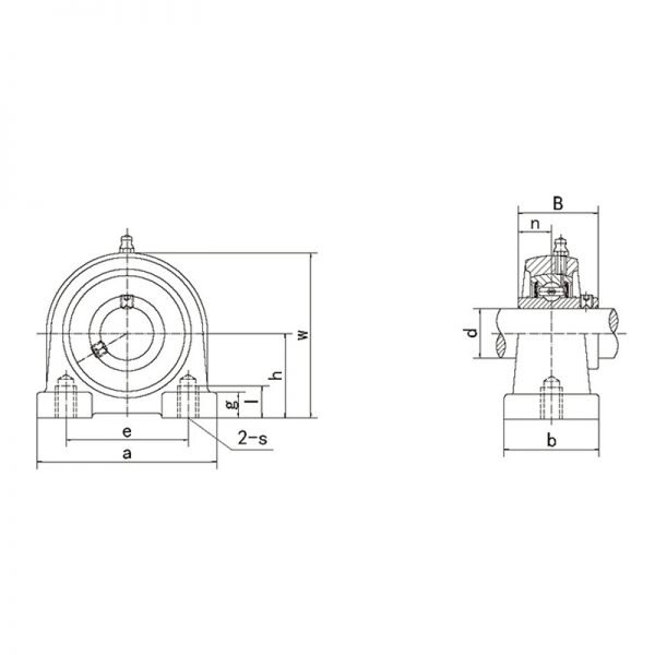 UCPA Line Drawing | KG Bearing