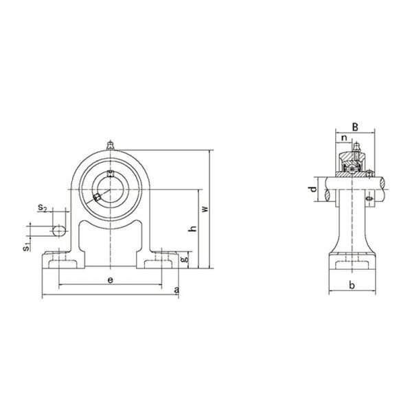 UCPH Line Drawing | KG Bearing