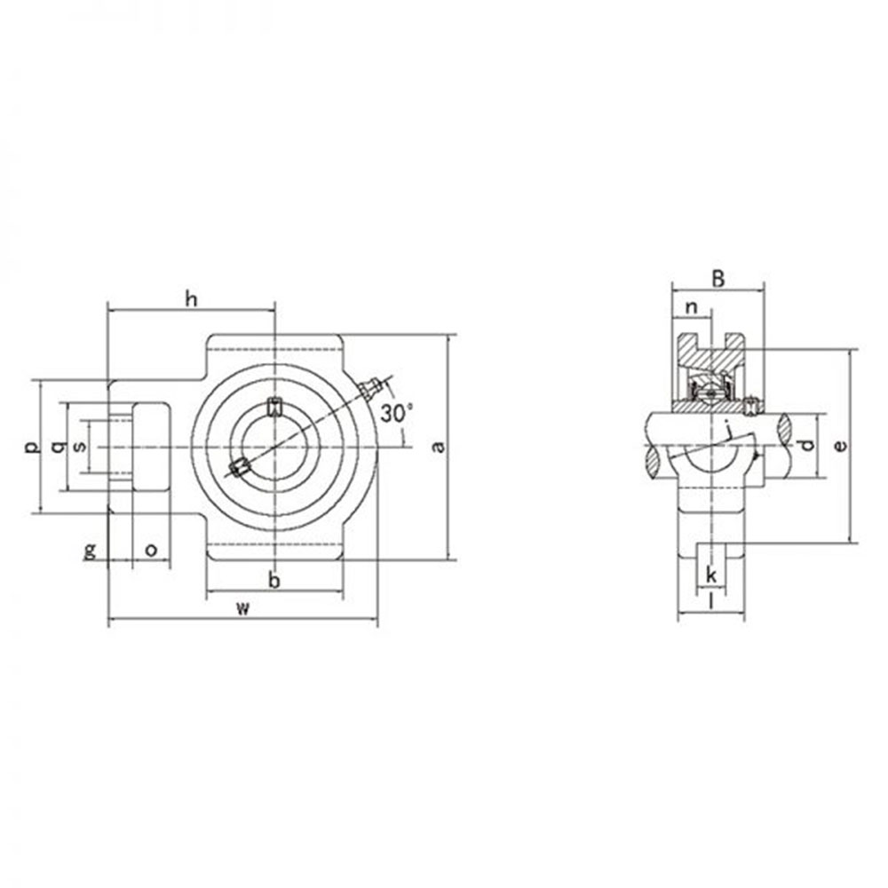 UCT 300 Line Drawing | KG Bearing